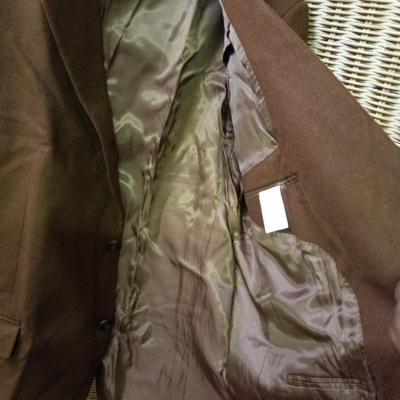 T. Harris London Brown Wool/Silk/Cashmere Blazer Jacket Sports Coat Size 44R - Picture 6 of 12